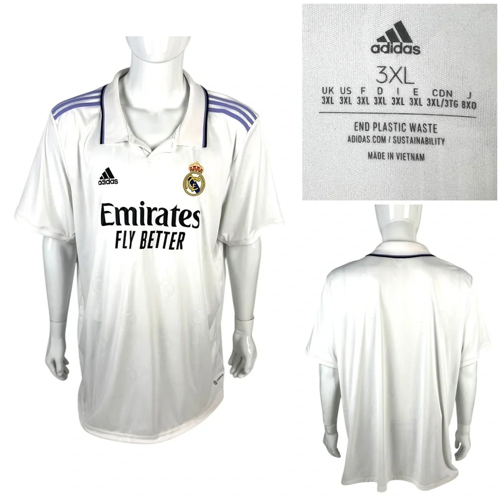 Real Madrid Jersey Home Football Shirt 2022 - 23 Adidas Mens 3XL Soccer Spain - Picture 1 of 9